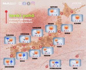 [tenki yohō] viernes 20 de febrero