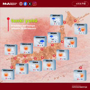 [tenki yohō] sábado 28 de febrero