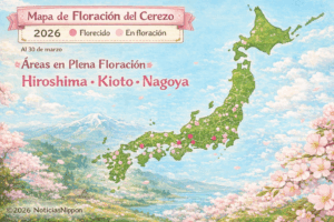 [cerezos en flor ]    Nagoya, Kioto y Hiroshima alcanzan el «Mankai»