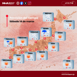 [tenkiyohō] sábado 14 de marzo