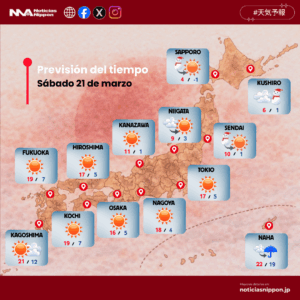 [tenkiyohō] sábado 21 de marzo
