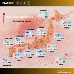 [tenkiyohō] viernes 6 de marzo