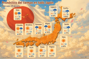 Japón bajo dos caras del verano