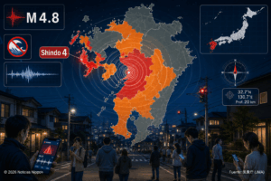 La tierra vuelve a temblar en Kyūshū