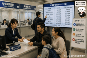 [gaikokujin kyojūsha] fuerte aumento en las tarifas de residencia