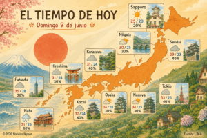 ¡Japón entre el calor y las tormentas!